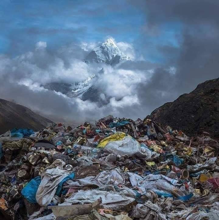 Solid waste generated by tourists dumped on the outskirts of Hunza. Photo: Courtesy Hunza Valley