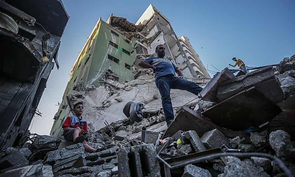 Scene of destruction in Gaza